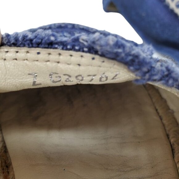 Chanel Interlocking CC Denim Canvas Slip On Espadrille Flats - Picture 7 of 10